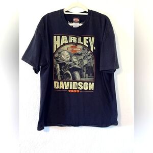 Harley Davidson Biker Built Costa Rica 1903 Mens Double Sided Tshirt Size XL